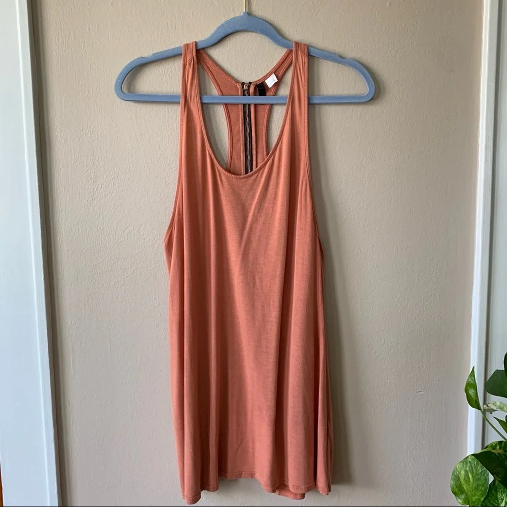 Terra Cotta Back-zip Racerback Tank - Picture 5 of 7